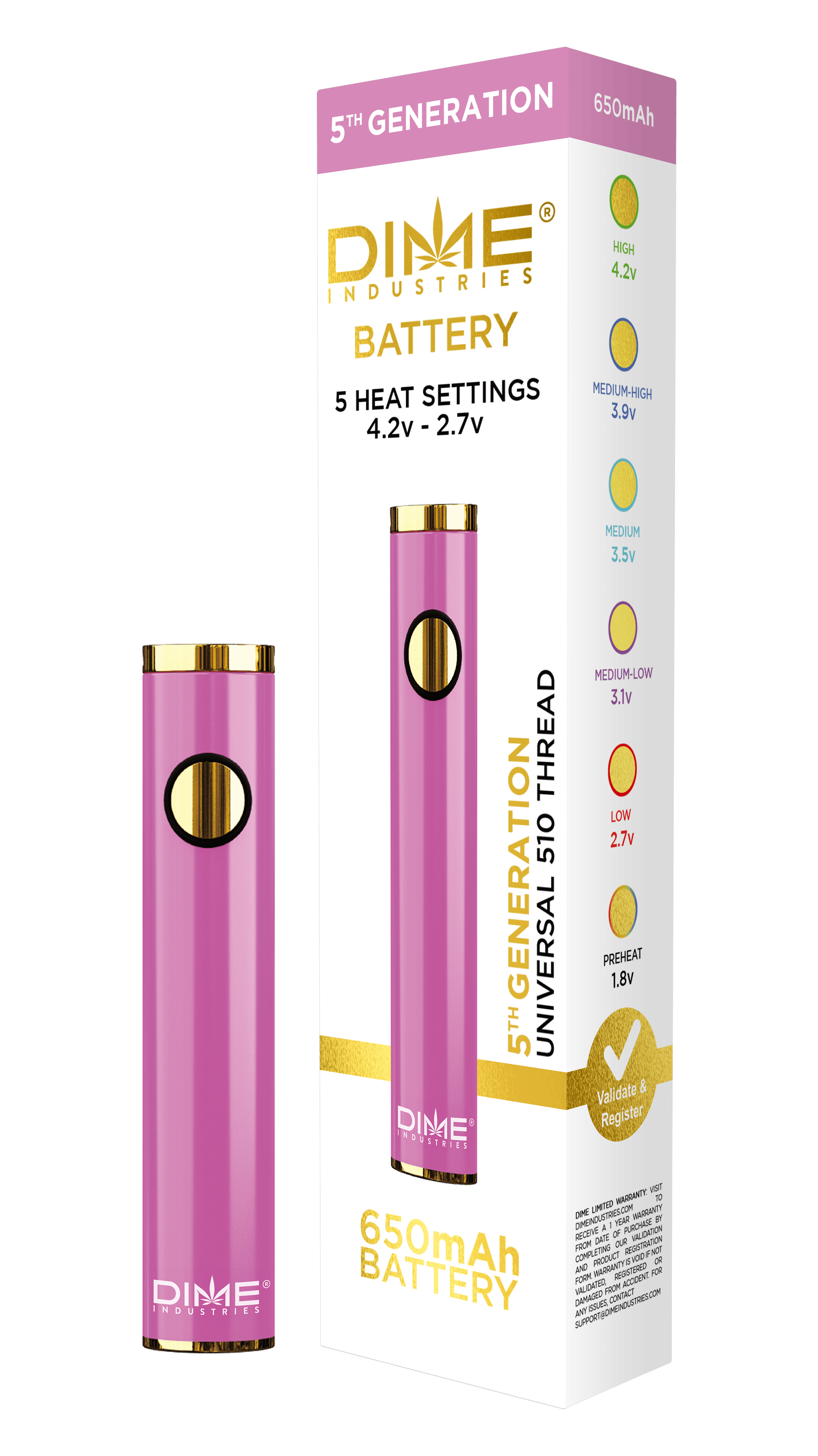 510 THREAD MAGENTA BATTERY