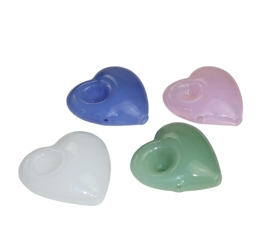 Heart Pebble Hand Pipe - One Size