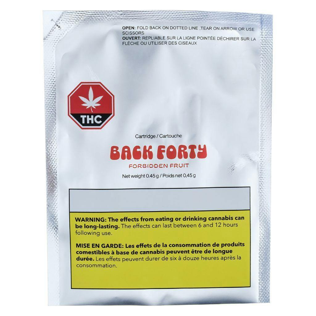 Back Forty - FORBIDDEN FRUIT INDICA CARTRIDGE Indica - 1x0.45g