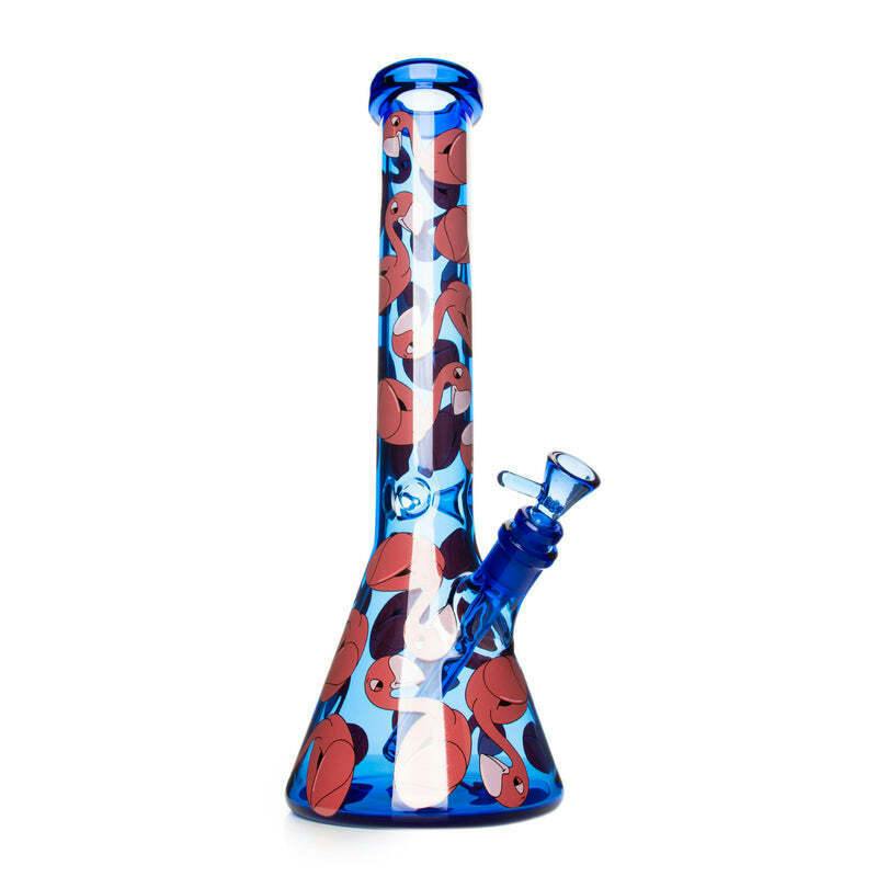 RED EYE GLASS - 15" FLAMINGO BONG