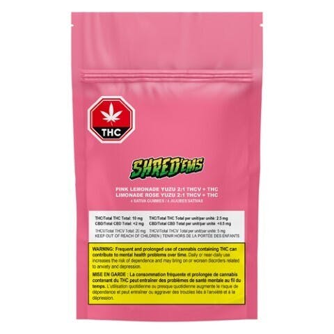 PINK YUZU LEMONADE THCV:THC 2:1 CHEWS