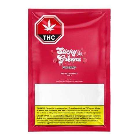 STICKY GREENS - RED RAZZLEBERRY LIQUID DIAMOND VAPE
