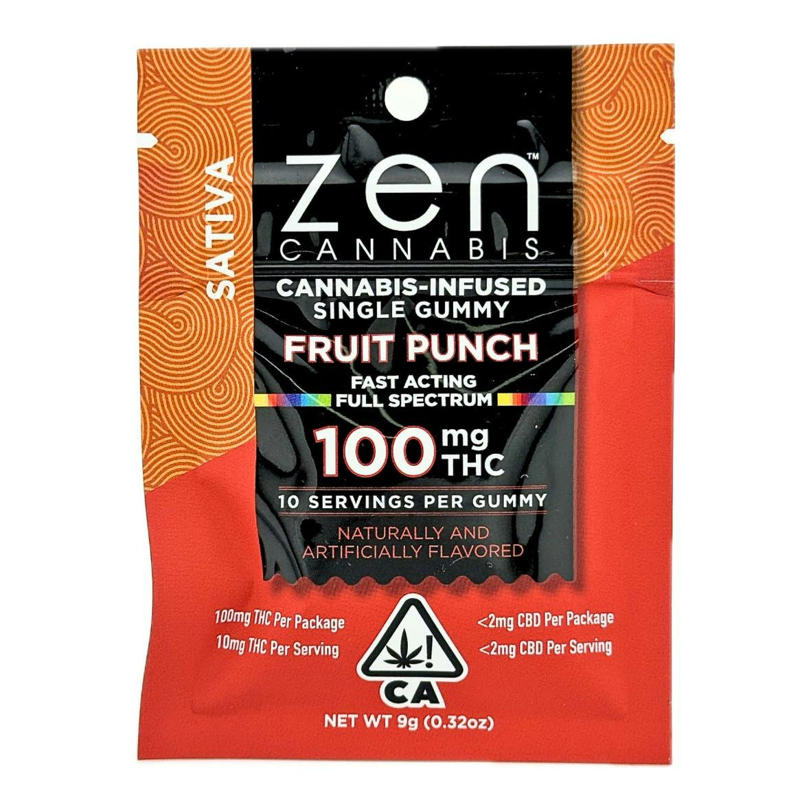 Zen Cannabis — Fruit Punch Sativa Single Gummy