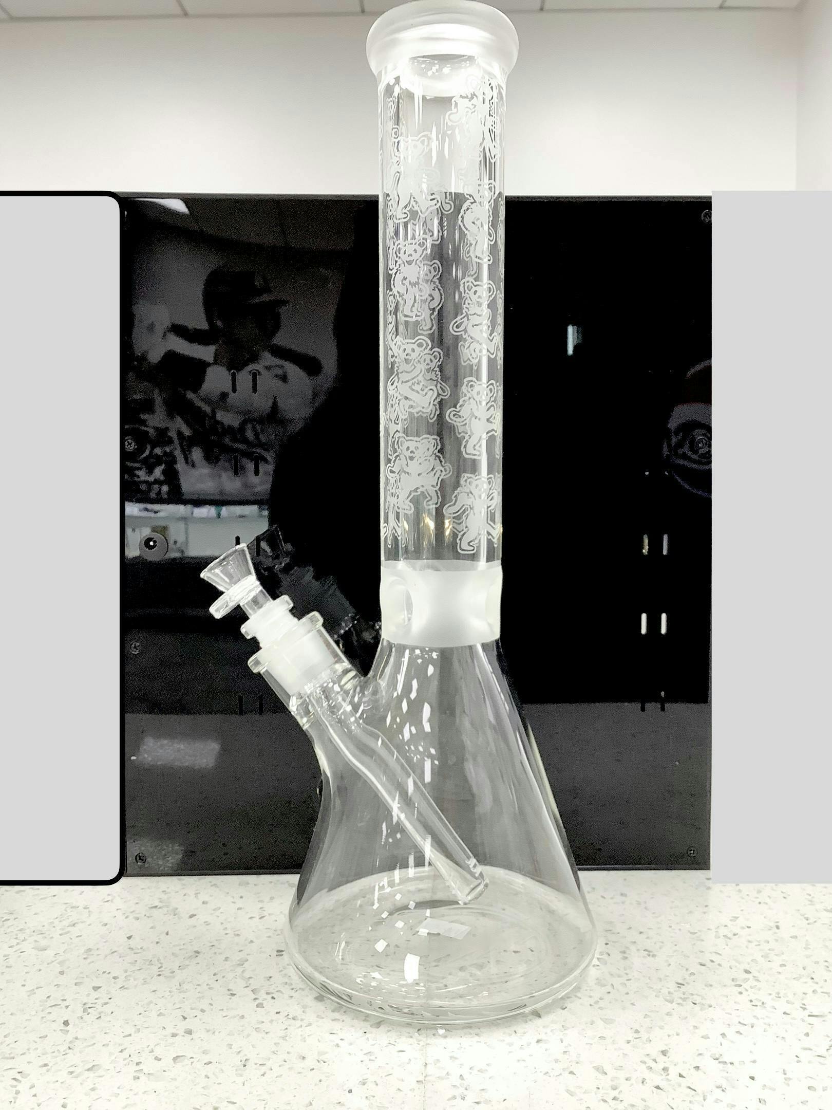 Grateful Dead Clear Glass Beaker Bong