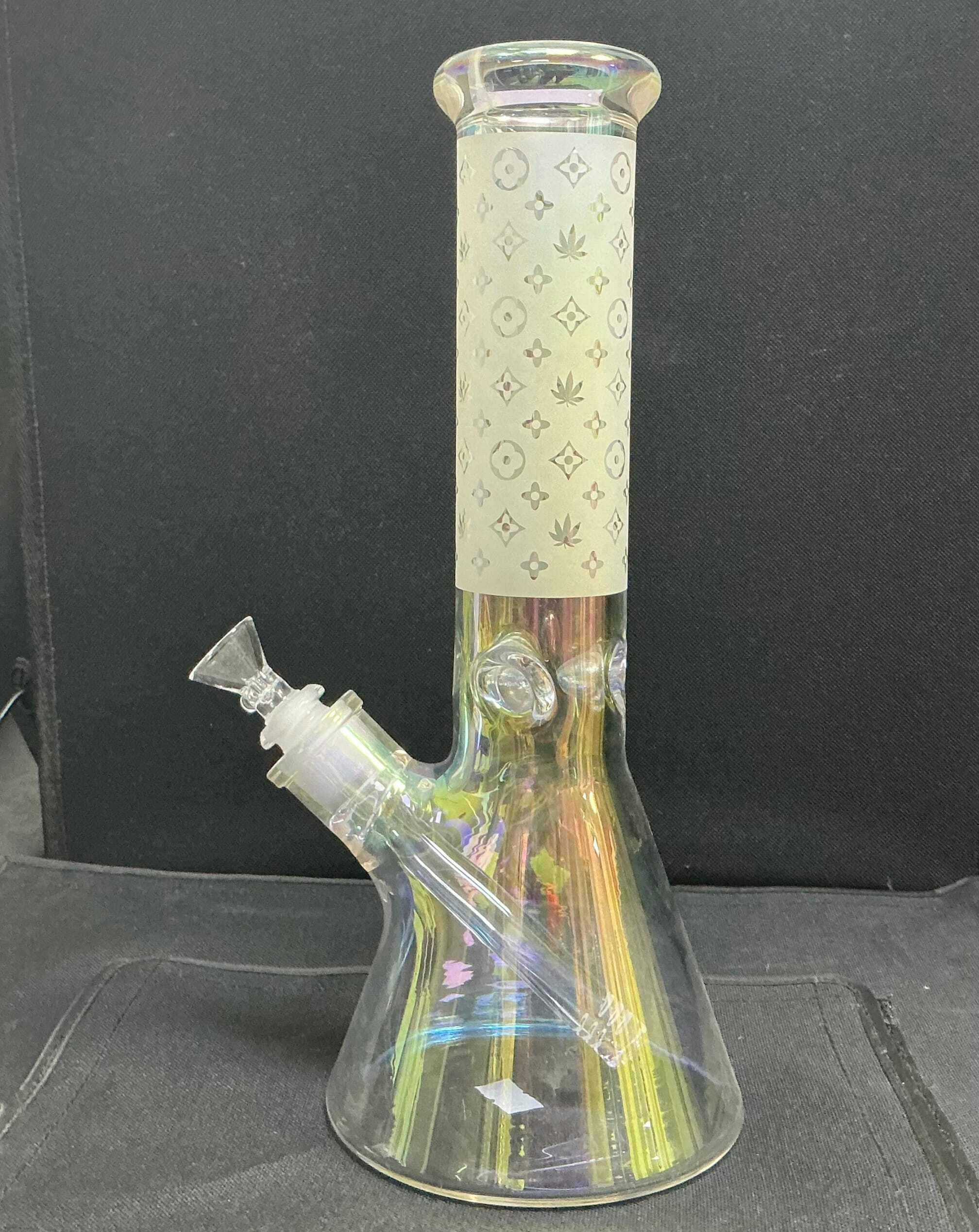Daddys - 12" Louis Vuitton Frosted Clear Beaker