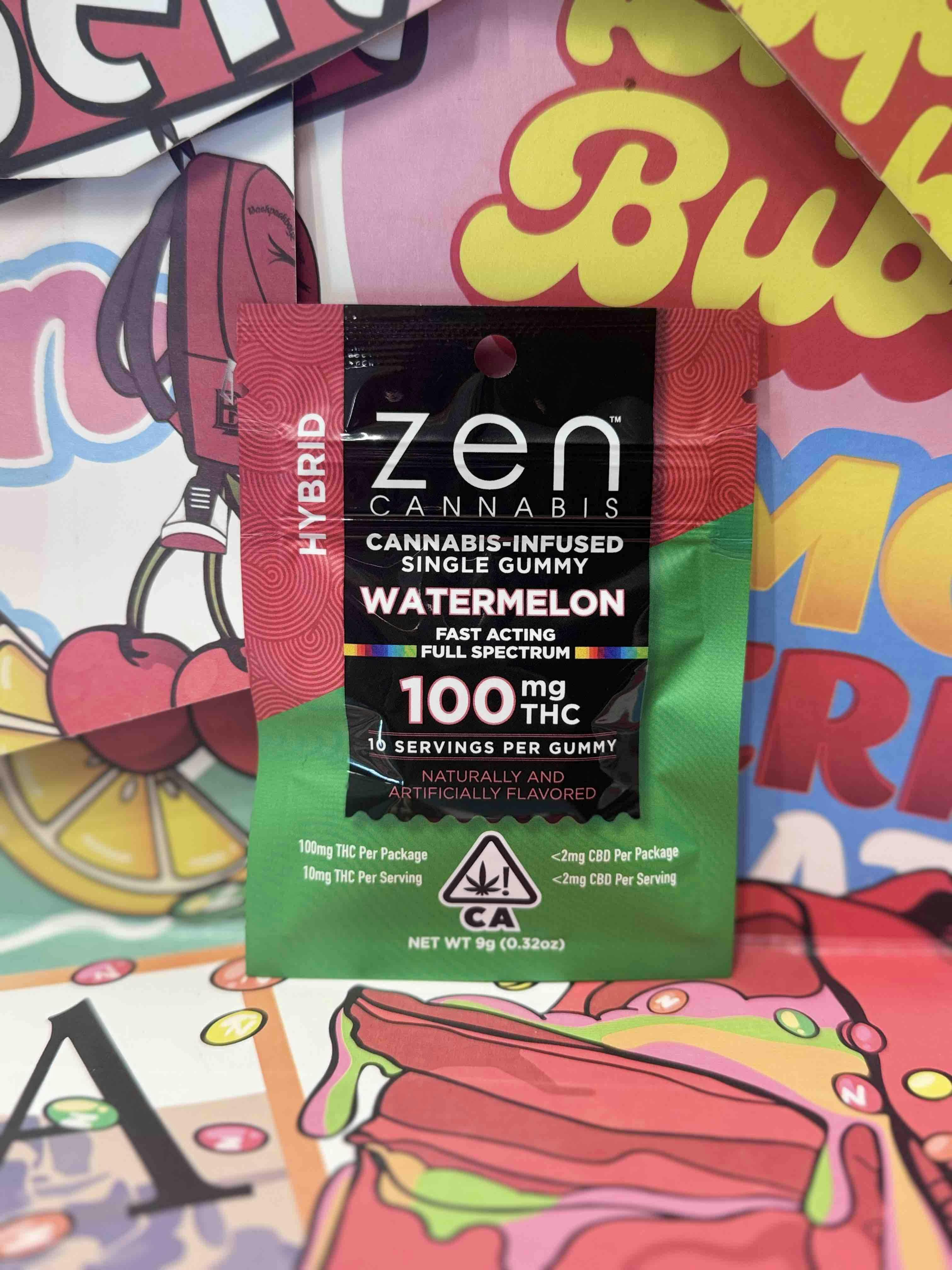 Watermelon Single Hybrid Gummy 100mg — Zen