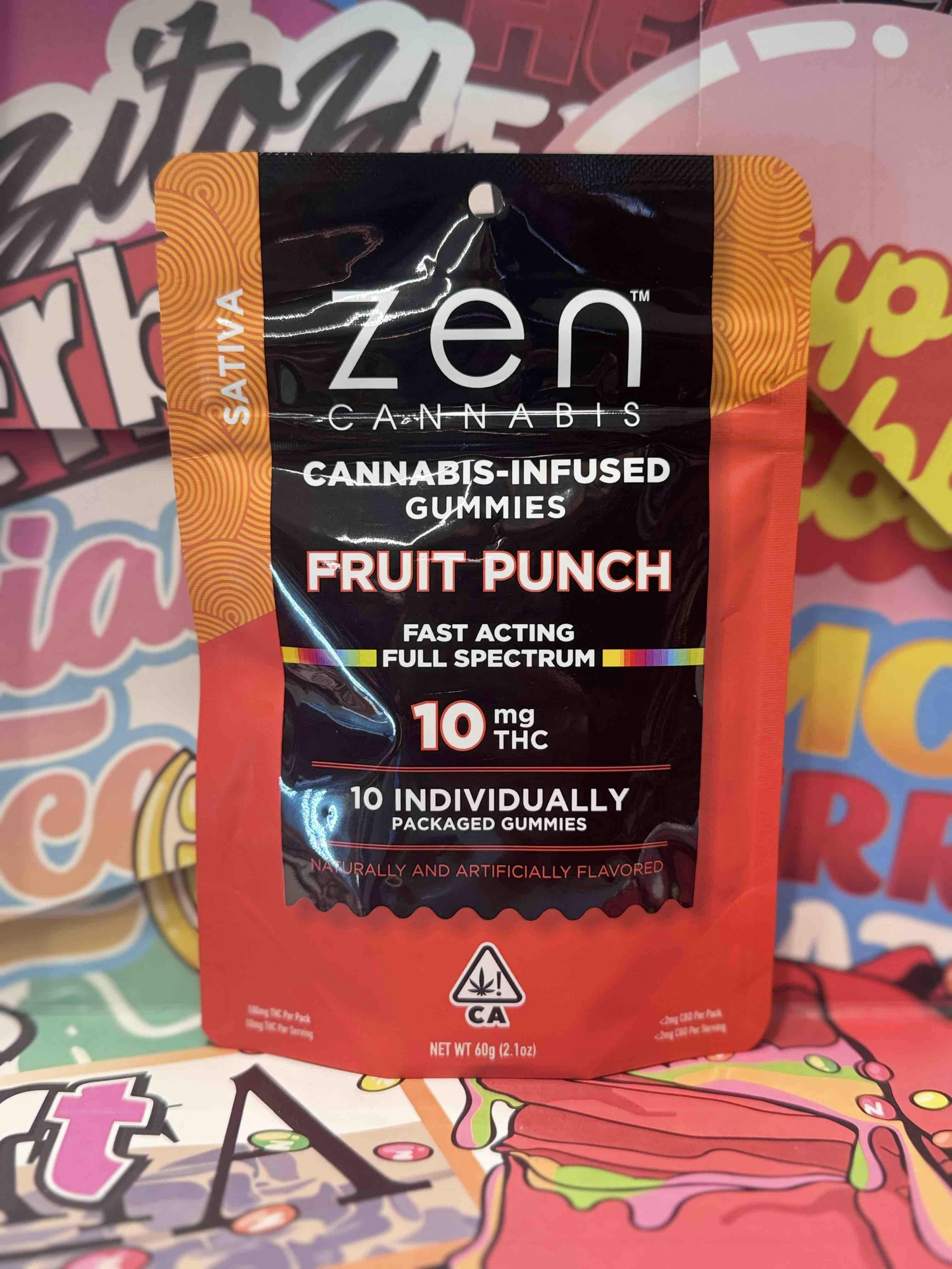 Fruit Punch Sativa Gummy 100mg — Zen