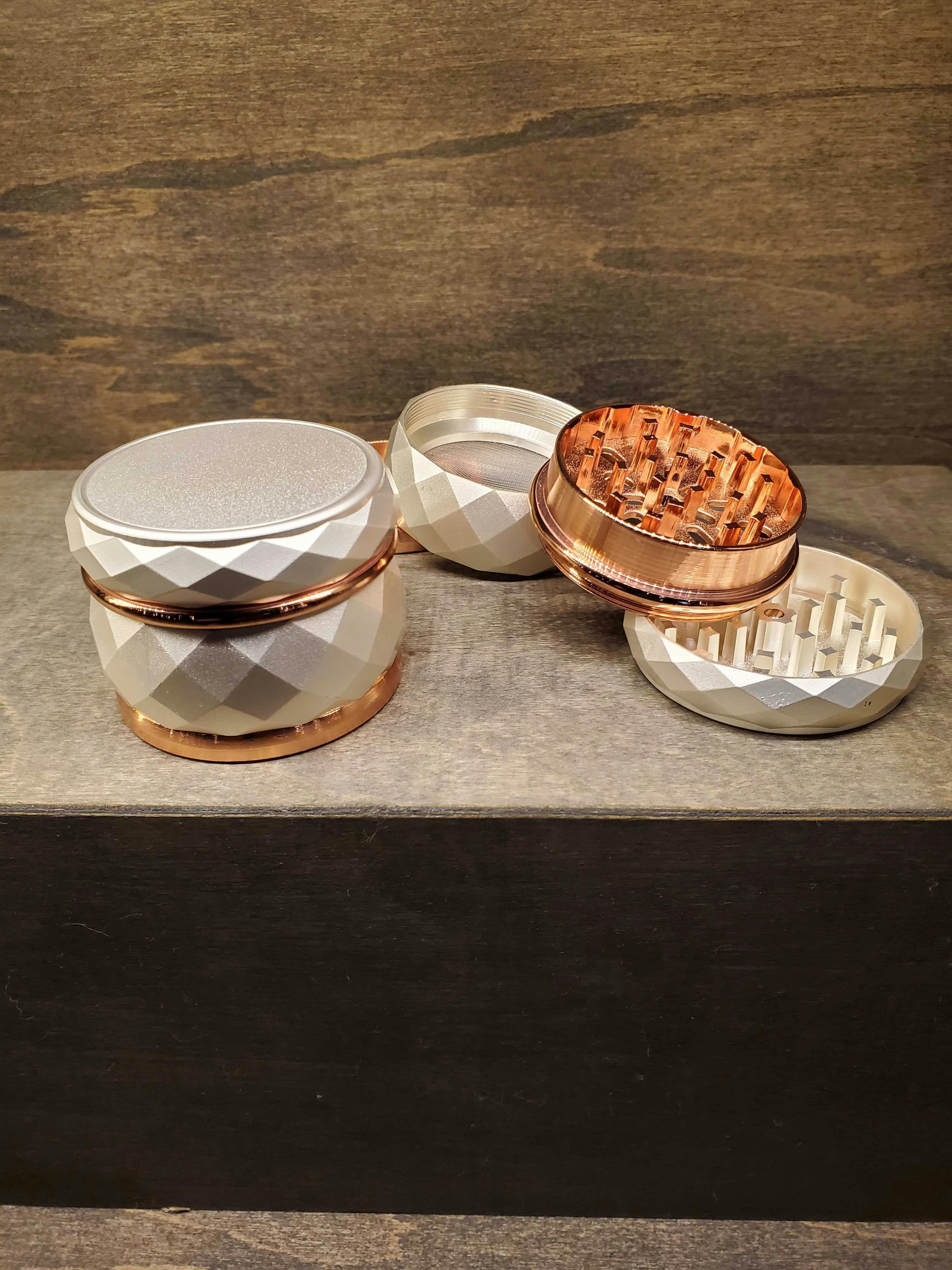 Four Piece Diamond Grinder - Pearl/Rose