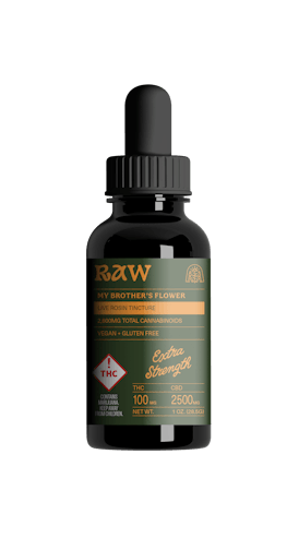 Raw Extra Strength (25:1 CBD:THC) - 100mg Rosin Tincture - My Brother's Flower