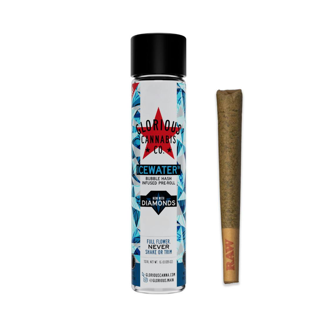 Glorious | Citrus Bliss Icewater Hash & Diamonds Infused Pre-Roll