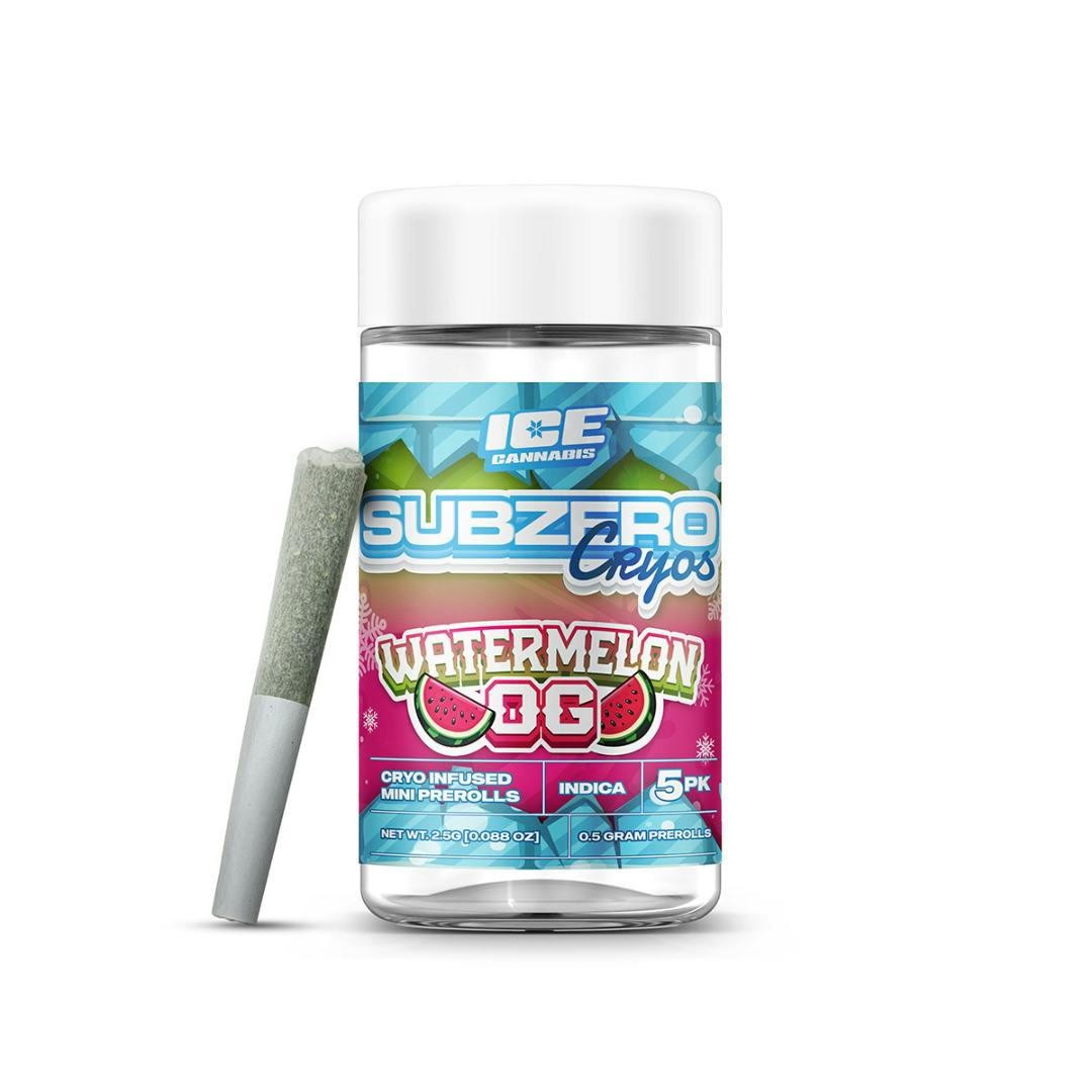 Ice Cannabis | Watermelon OG Cryo Infused Pre-Roll Pack | 5x0.5g