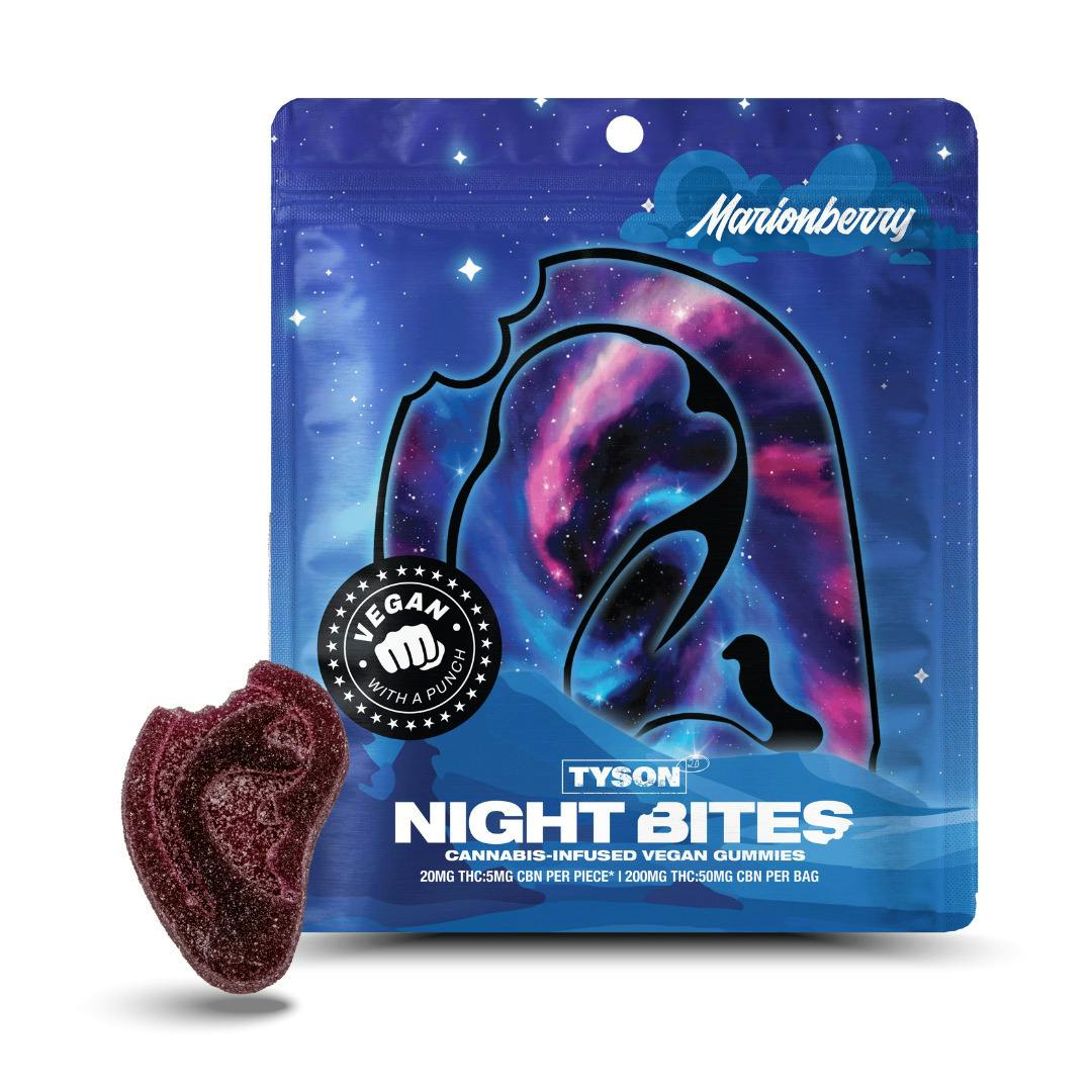 Tyson 2.0 | Marionberry Night Bites Gummies | 4:1 THC:CBN