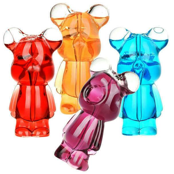 Teddy Bear Glycerin Hand Pipe - 4.25"