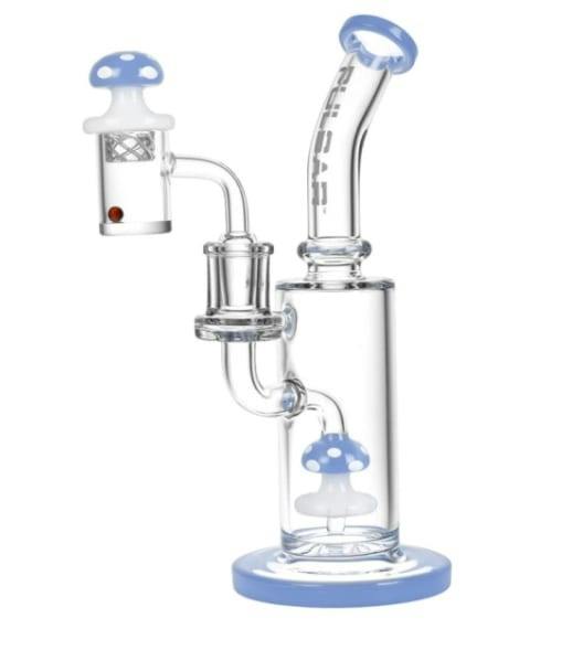 Pulsar Shroom Rig Set w/ Carb Cap - 8.5" Blue