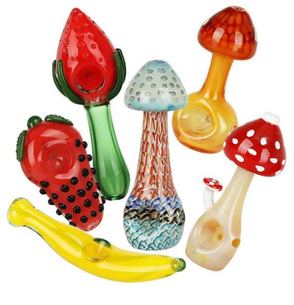 Fruit of the Shrooms Deluxe Glass Hand Pipe Assortment