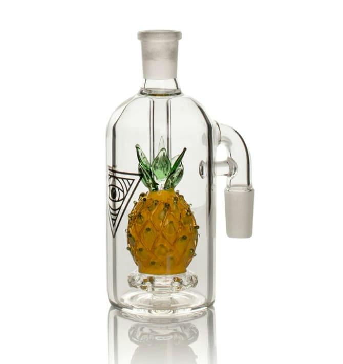 Red Eye Glass 14mm 90 Degree Pineapple Ash Catcher