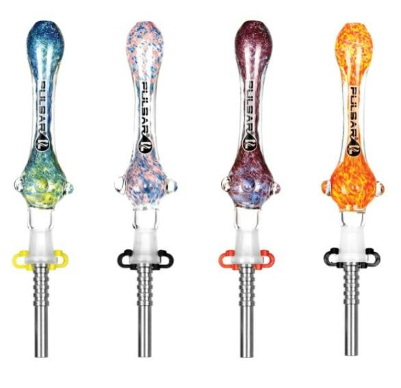Pulsar Candy Frit Twist Dab Straw - 7.5"