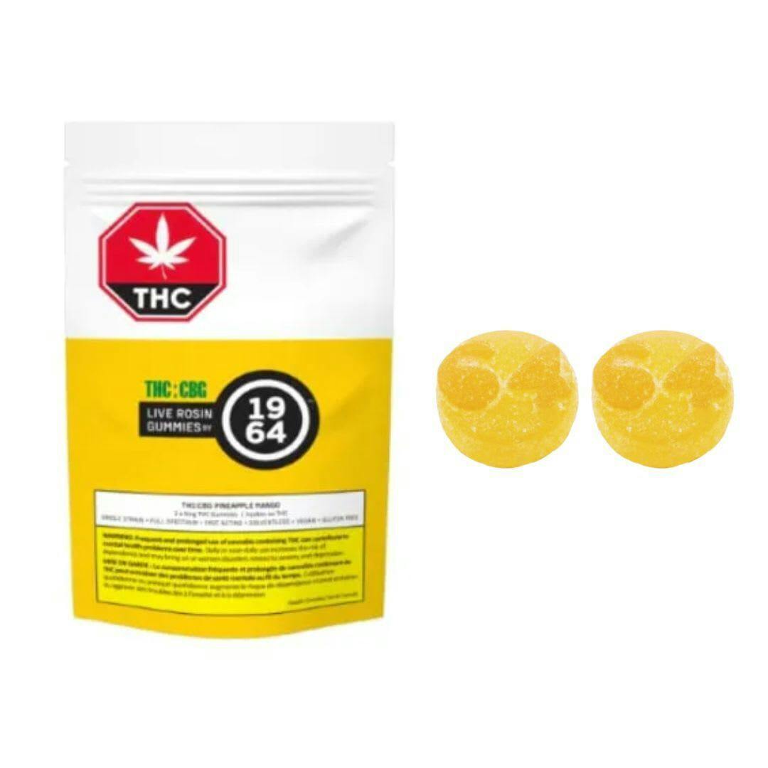 Pineapple Mango Live Rosin THC:CBG Chews