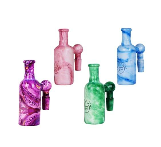 Pulsar Marbled Glass Ash Catcher - 4.25" 14mm - Colors Vary