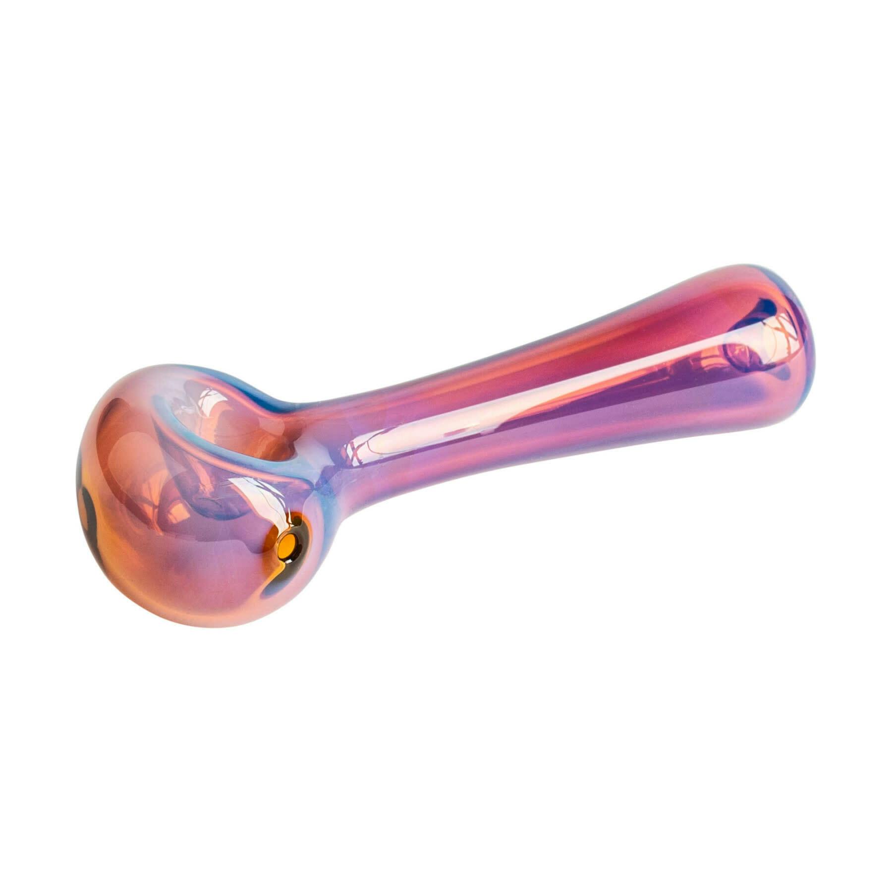 4.5" Amber Solid Colour Spoon Handpipe