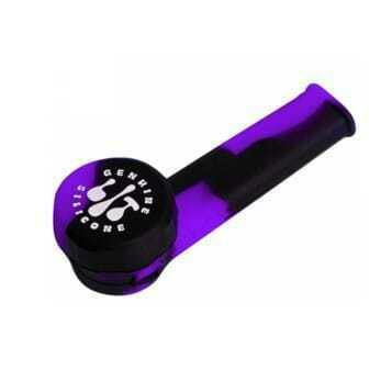 LIT Silicone Hand Pipe Marble Purple & Black
