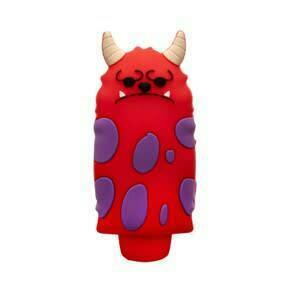 LIT Silicone 3" Red Monster Hand Pipe W/Glass Bowl