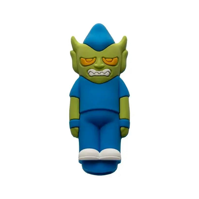 LIT Silicone 3" Blue Goblin Hand Pipe W/Glass Bowl