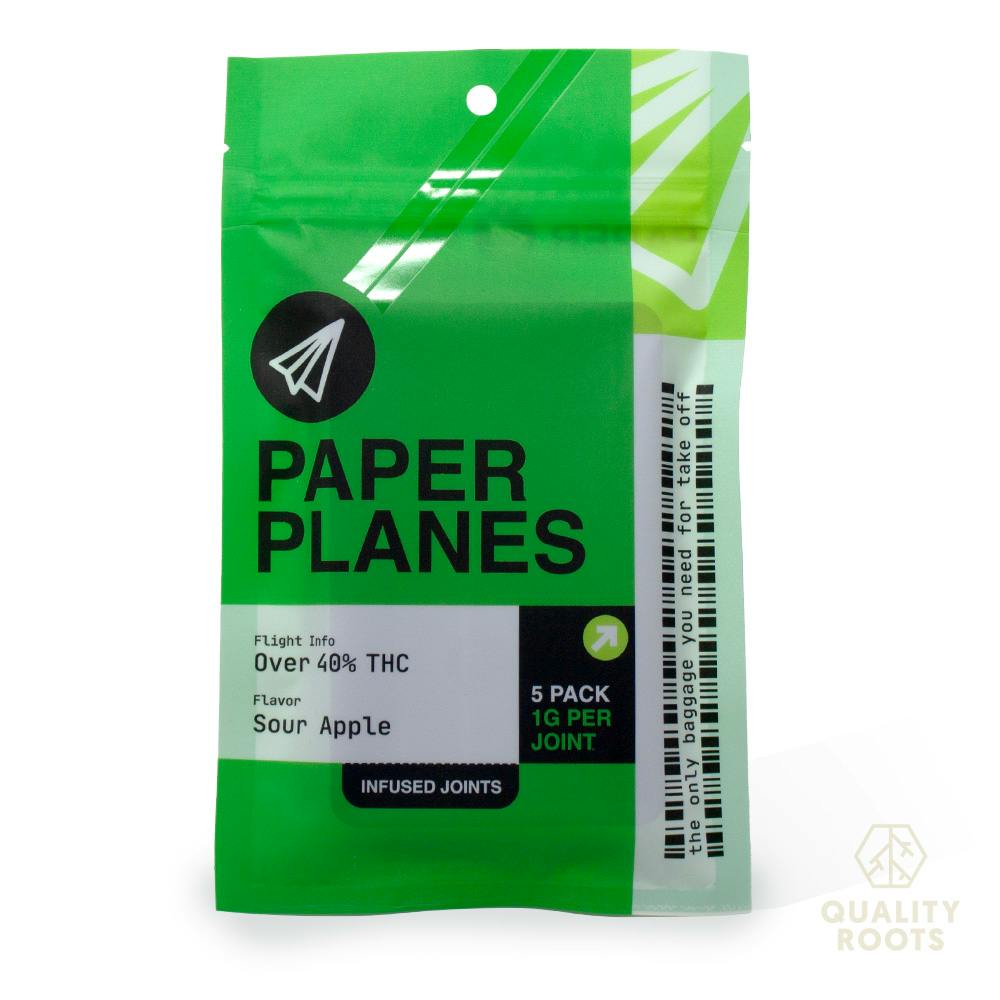 Paper Planes - Sour Apple Infused Pre-Rolls 5pk 6g