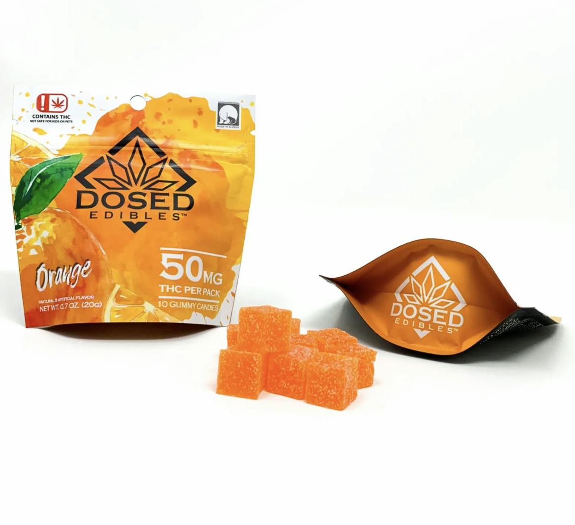 Dosed Gummies: Orange 100mg (10PK)