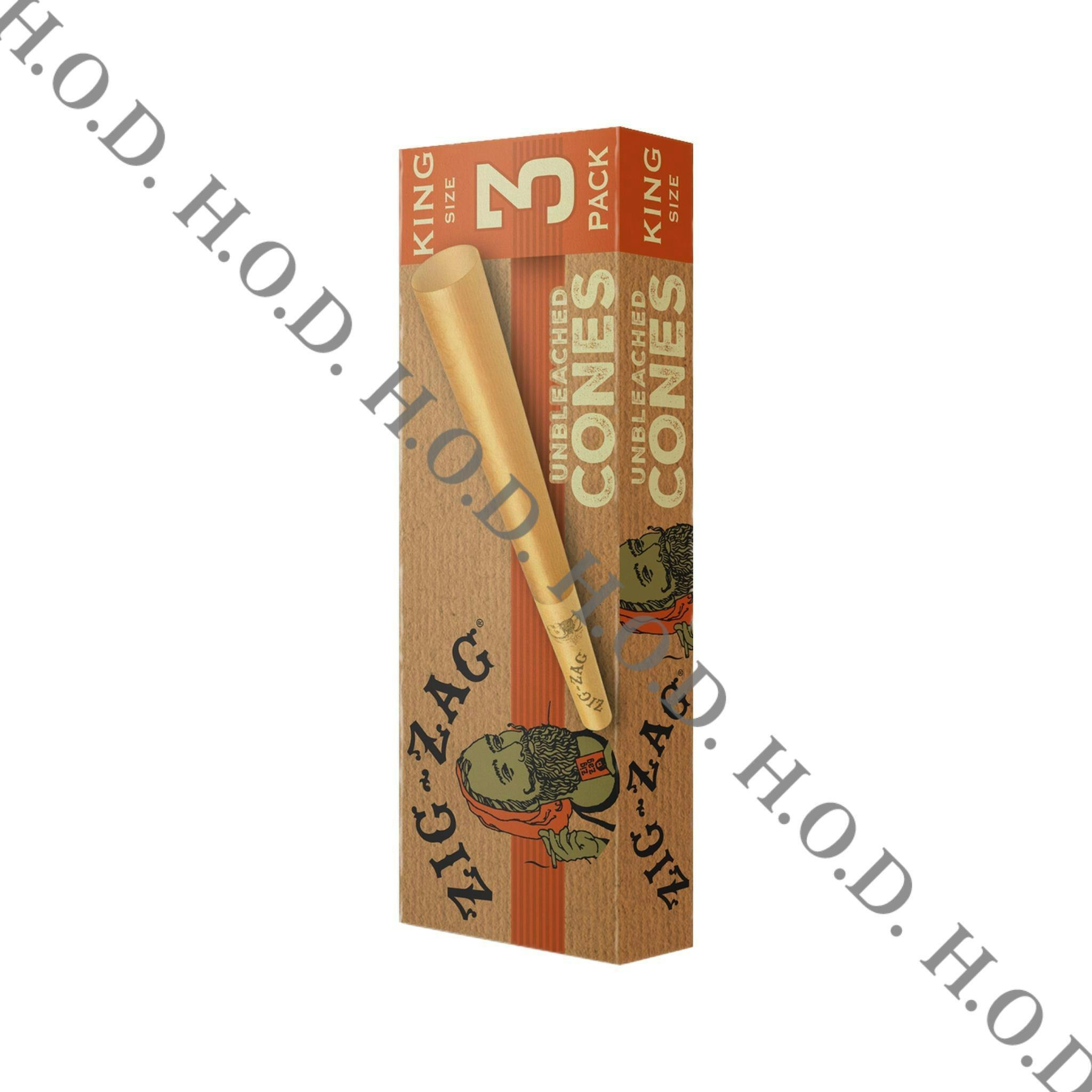 Zig-Zag Unbleached Cone King Size 3 Pack