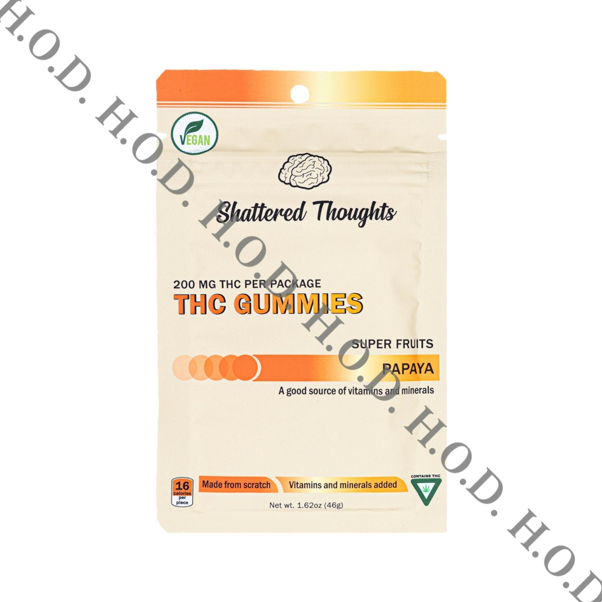 Shattered Thoughts Papaya Vegan Gummies