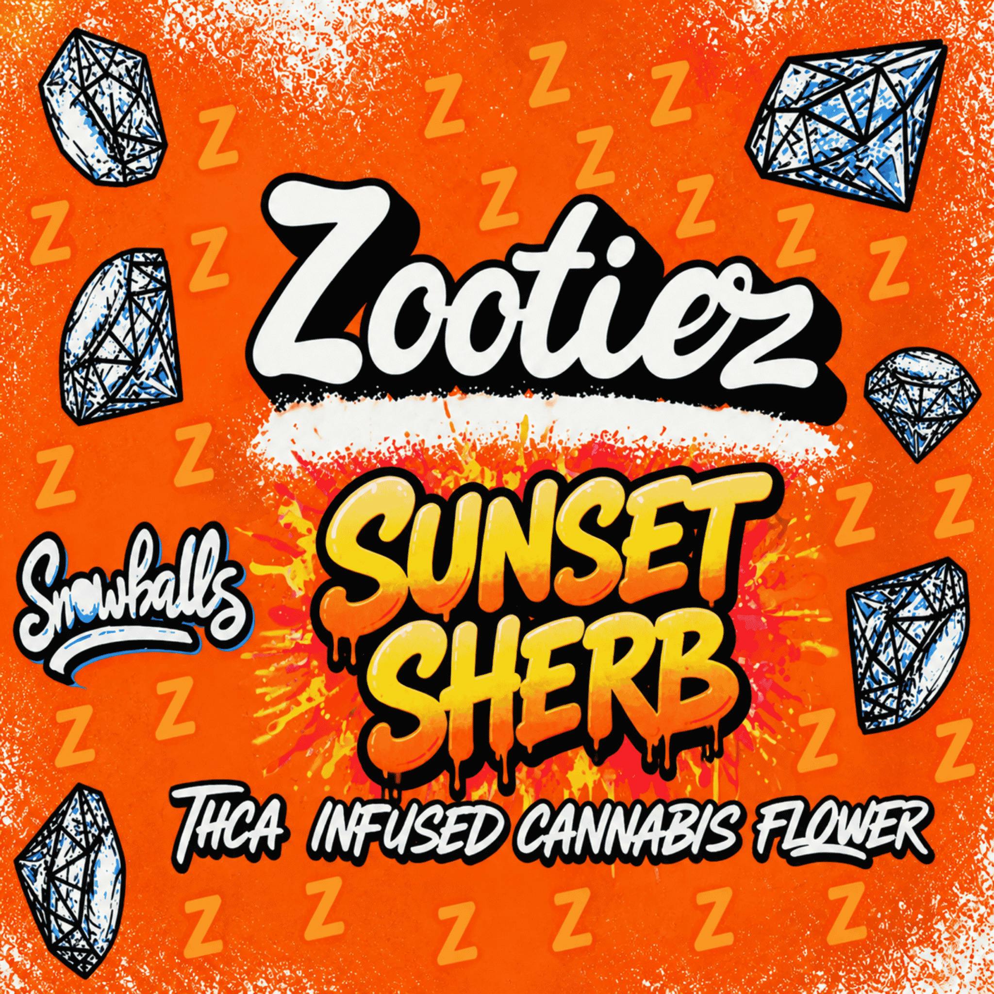 Zooties Sunset Sherbet THCA Infused Flower