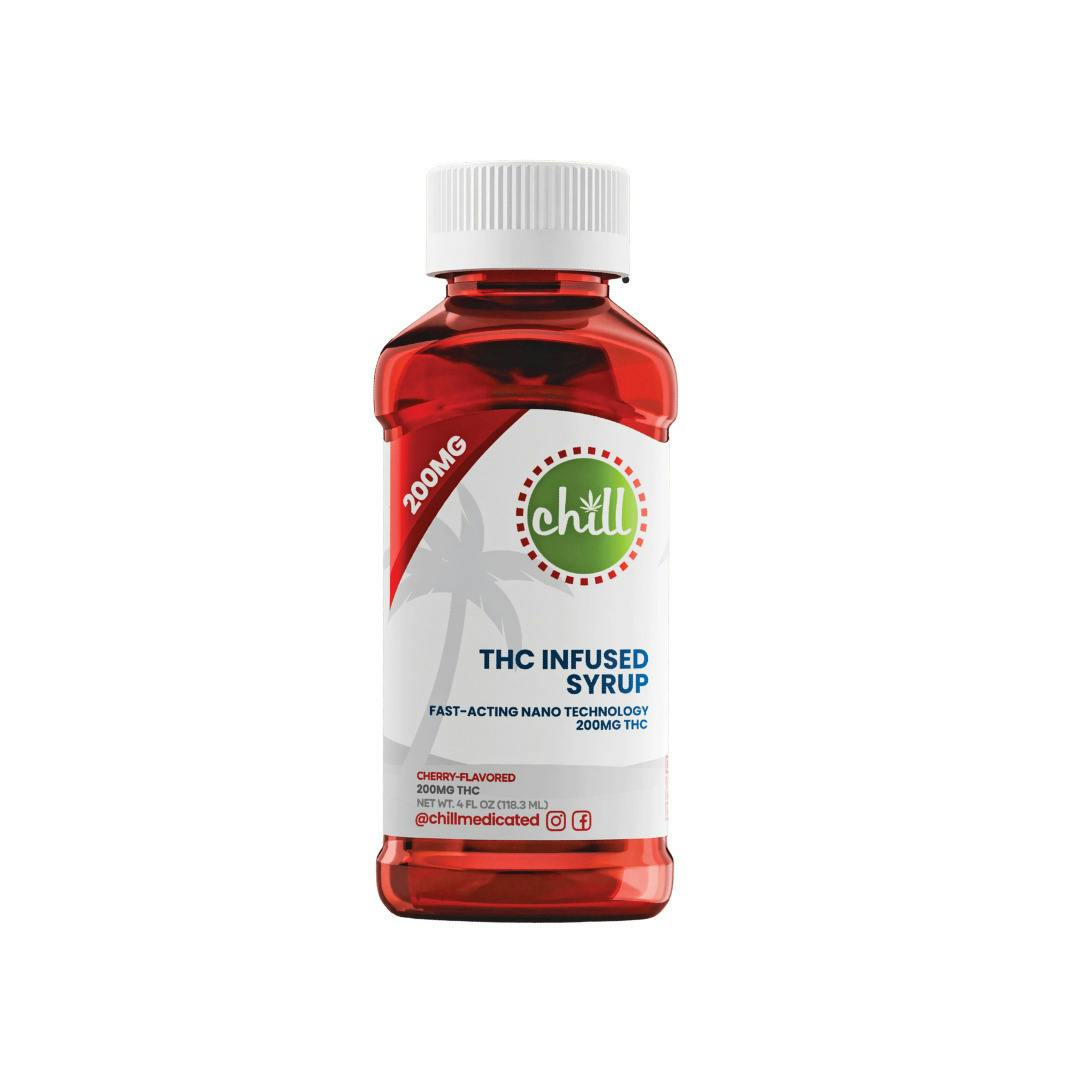 Cherry | ZERO Sugar 200mg THC Syrup | Chill Medicated | REC