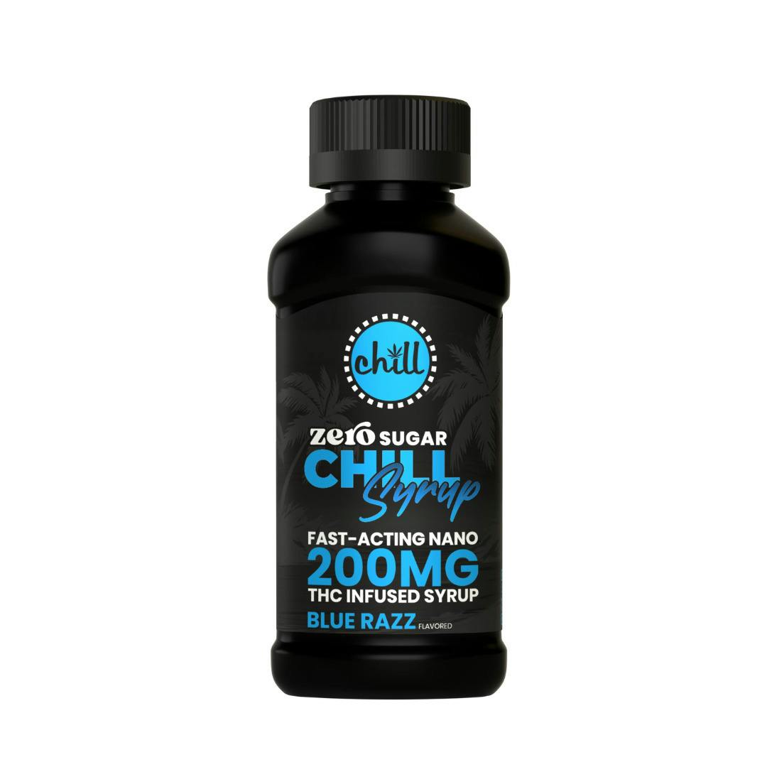 Blue Razz | ZERO Sugar 200mg THC Syrup | Chill Medicated | REC