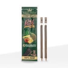 King Palm | Peach Pineapple | 2pk Hemp Wraps W/Flavor Tips