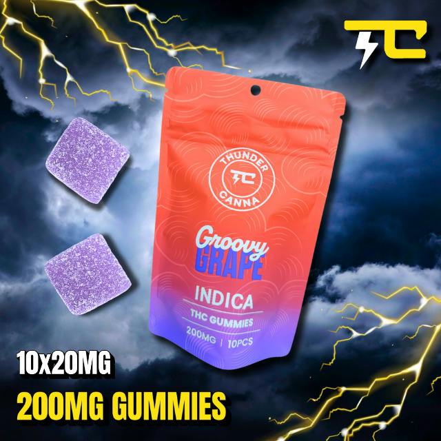 Thunder Canna | Grape | 10pk 200mg Gummies
