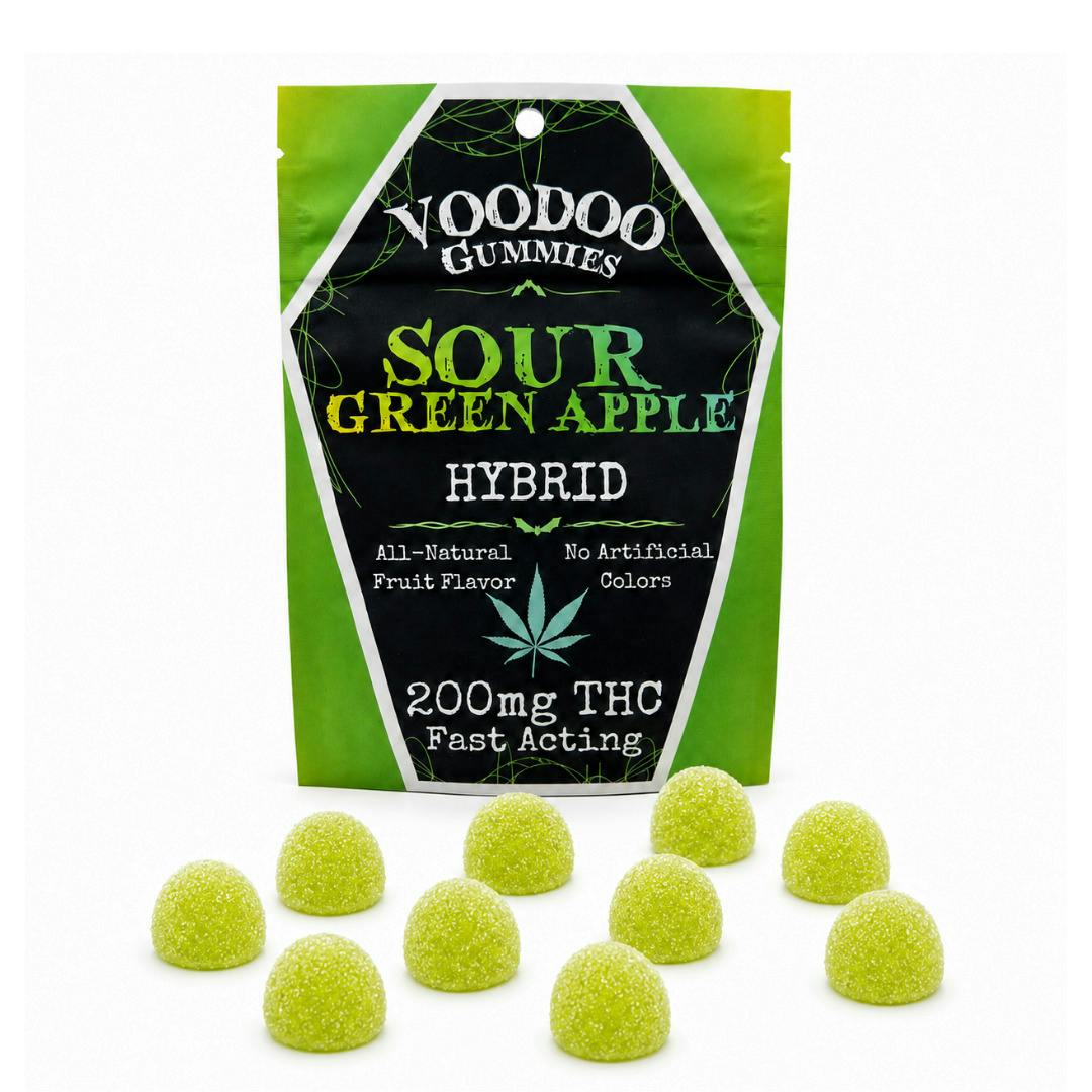 Voodoo | Sour Green Apple | 200mg 10pk Gummies