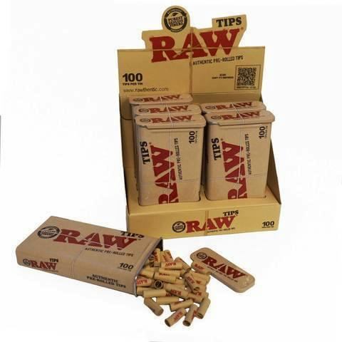 Raw - Pre-Rolled Tips in Metal Case (100)