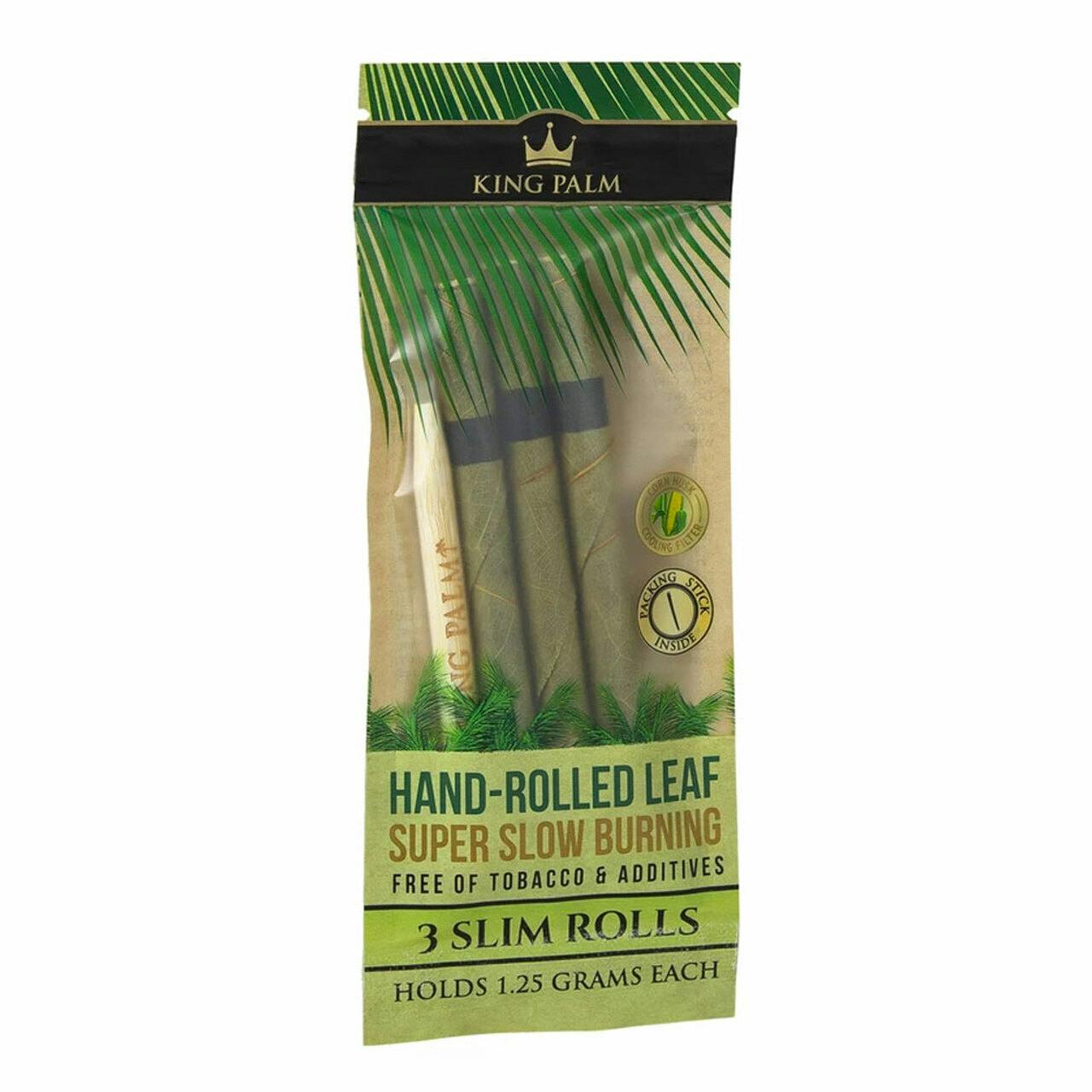 King Palm Real Leaf Rolls - Slim (3 per Pack)