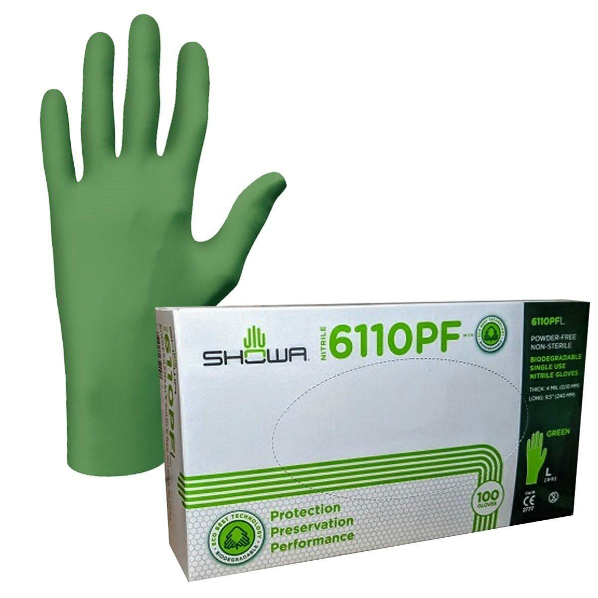 Showna Biodegradable Green Glove - Medium