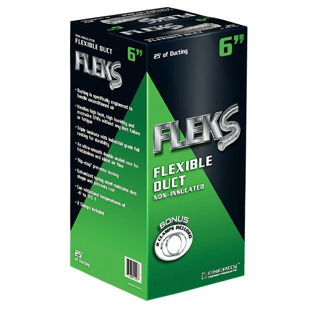 Fleks Ducting - 6in with 2 Clamps