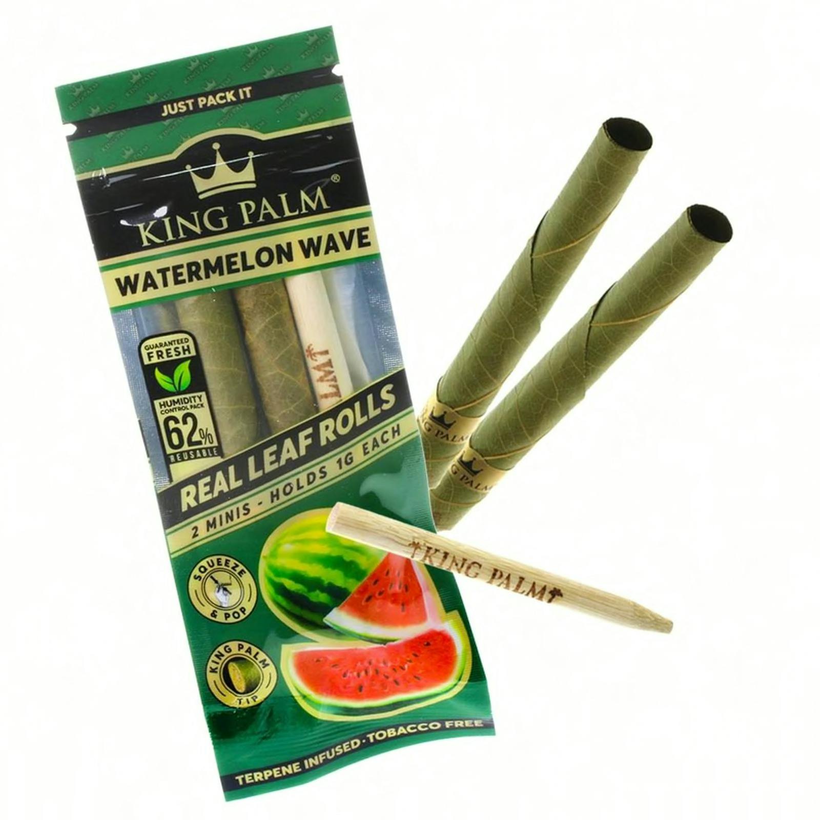 King Palm Real Leaf Rolls - Mini Watermelon Wave (2 per Pack)