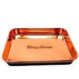 Blazy Susan Stainless Steel Rolling Tray - Rose Gold