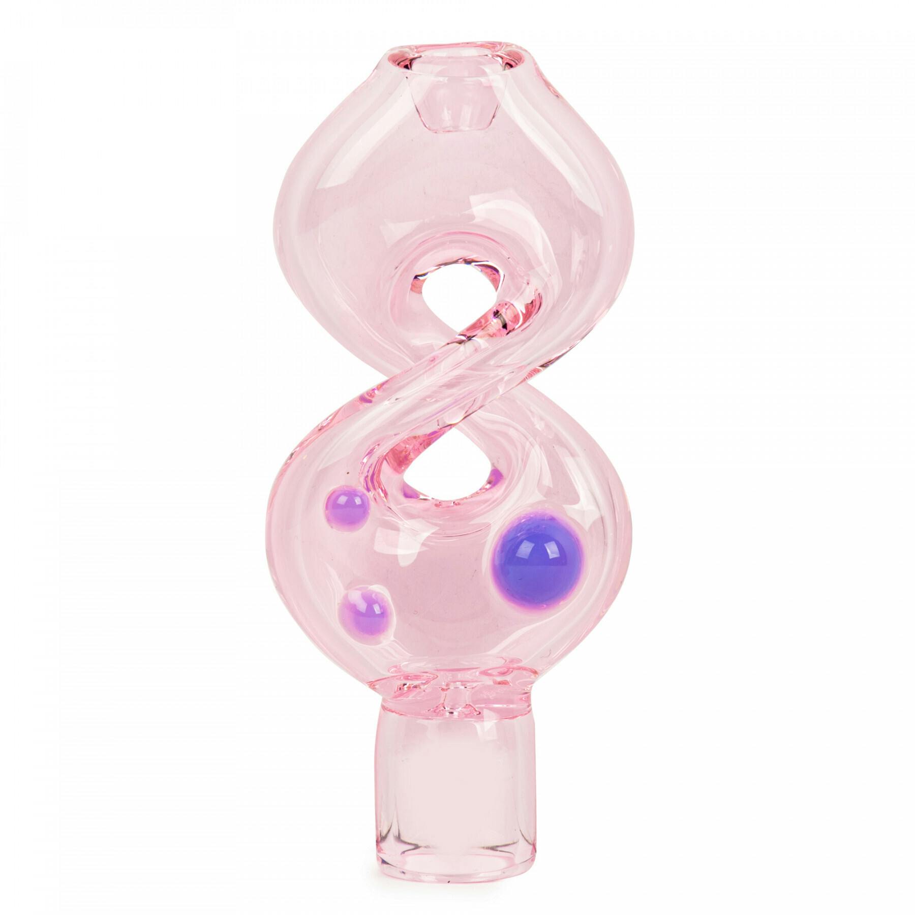 Red Eye Glass - 3.25" Pretzel One-Hitter - Pink