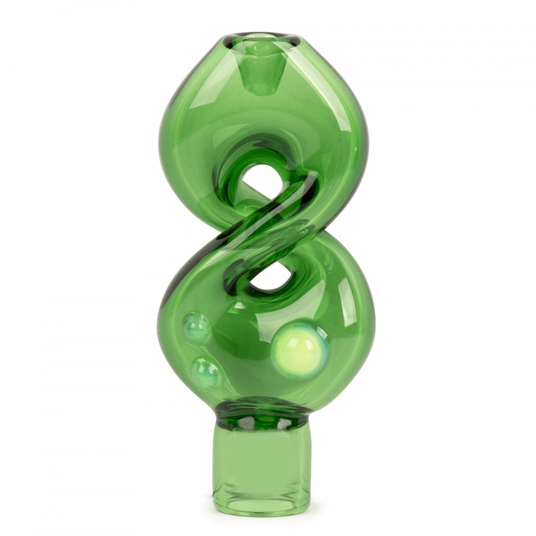 Red Eye Glass - 3.25" Pretzel One-Hitter - Green