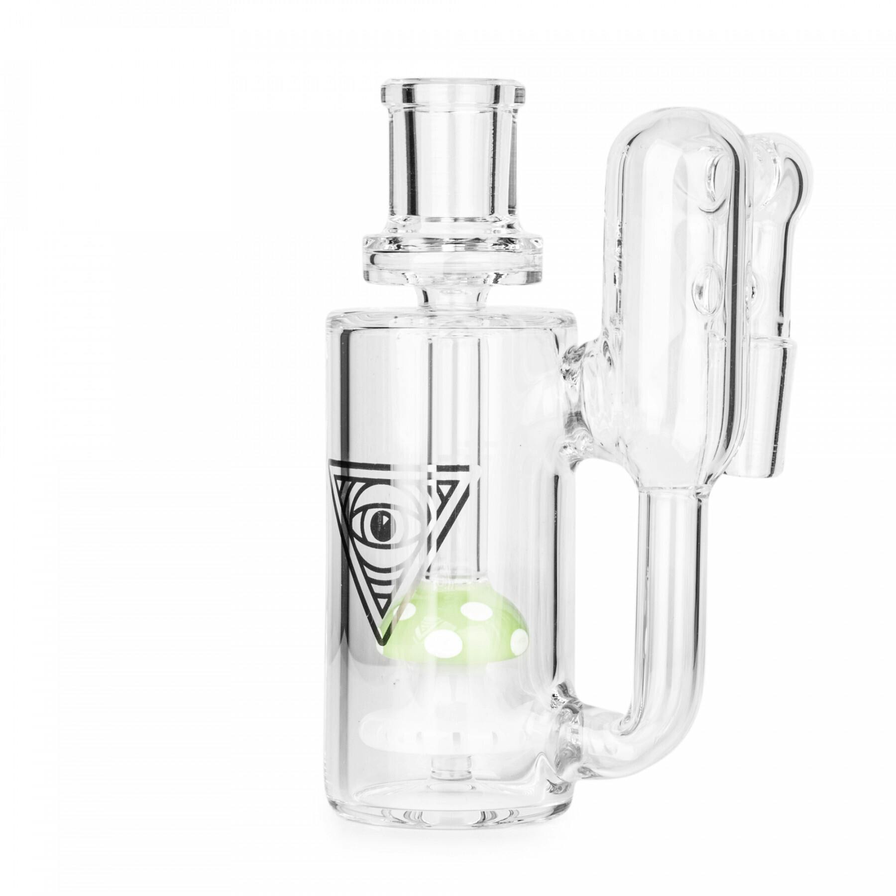 Red Eye Glass - 14mm 90° Funguy Ash Catcher - Green Slyme