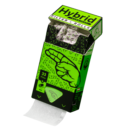 Hybrid Supreme Filters - Kombipack - 33 Filters + Rolling Paper roll in handi-box
