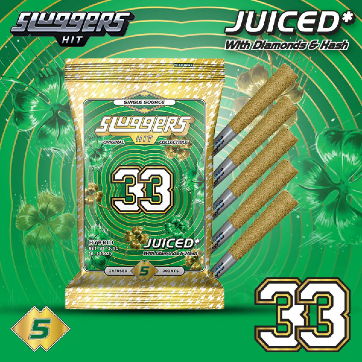 33 (H) | Triple-Infused Pre-Roll 5pk | 3.5g Indica-Hybrid