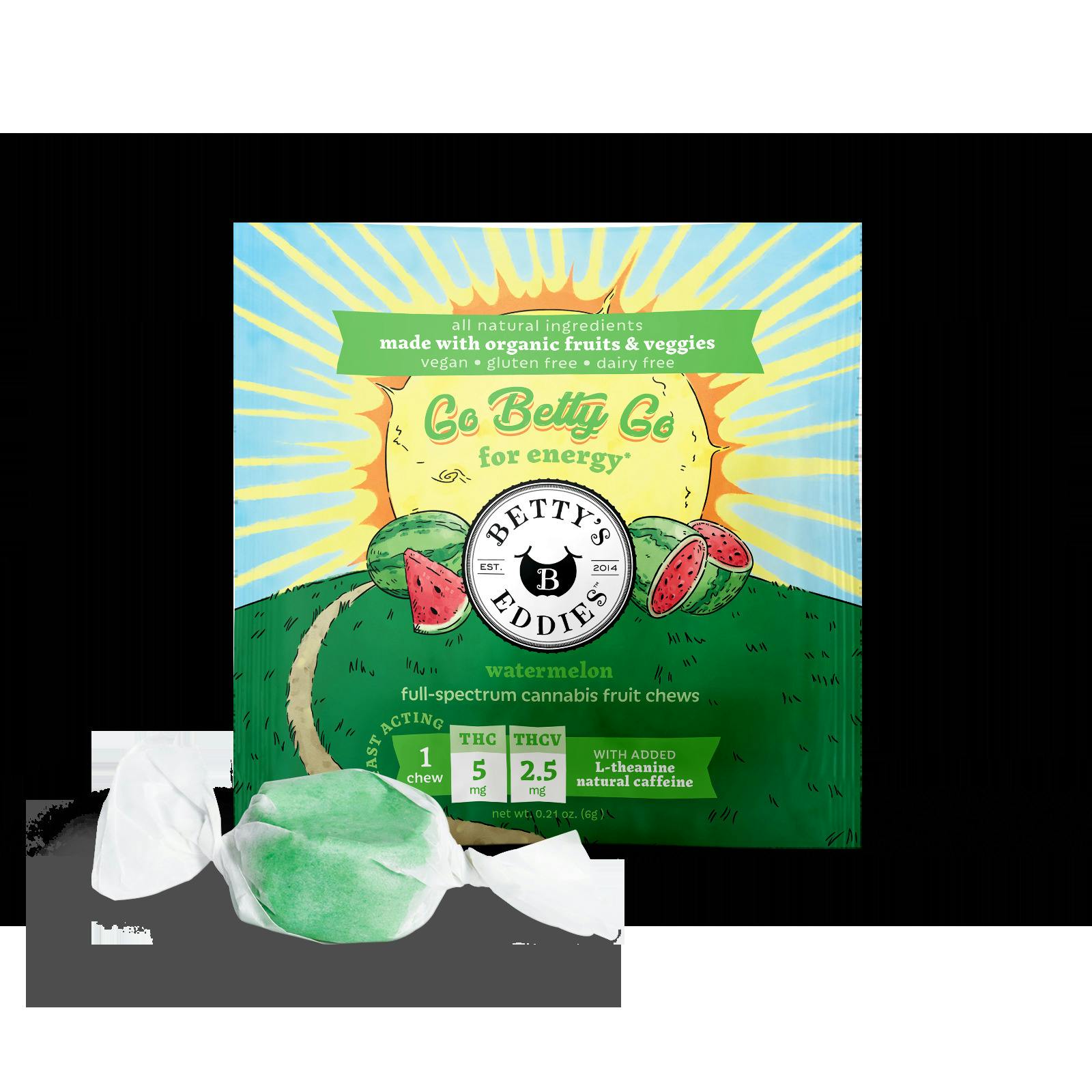 Go Betty Go Watermelon 2PK | Chews at Comm Ave Canna: Recreational Cannabis Dispensary, Boston - Brookline MA