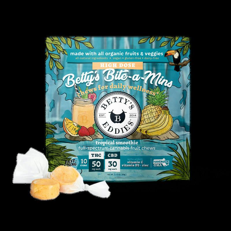 Tropical Smoothie 6:1 CBD | Betty's Bite-A-Min | Fruit Chews